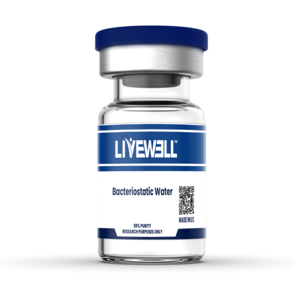 Bacteriostatic water 10mL vial with 0.9% benzyl alcohol for peptide reconstitution — LiveWell Peptides