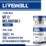 MT-2 (Melanotan 2 Acetate) 10mg research peptide vial, 99% purity, research use only — LiveWell Peptides