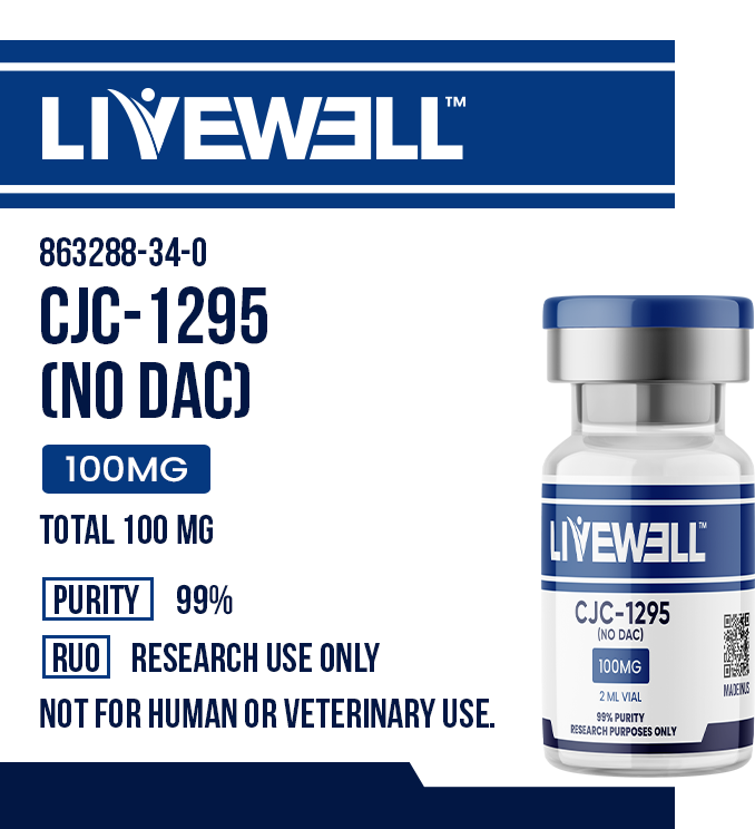 CJC-1295 No DAC + Ipamorelin research peptide blend — LiveWell Peptides