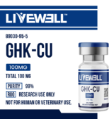 GHK-Cu copper peptide 100mg research vial — LiveWell Peptides