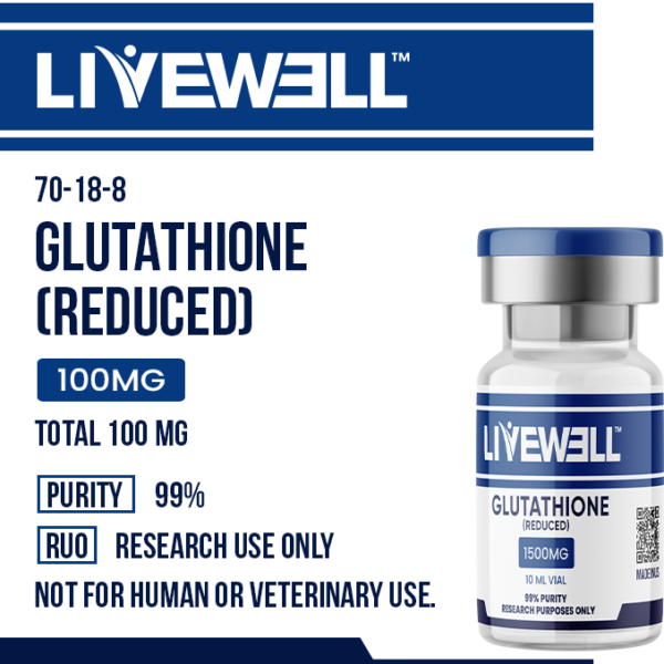 Glutathione 1500mg research vial — LiveWell Peptides