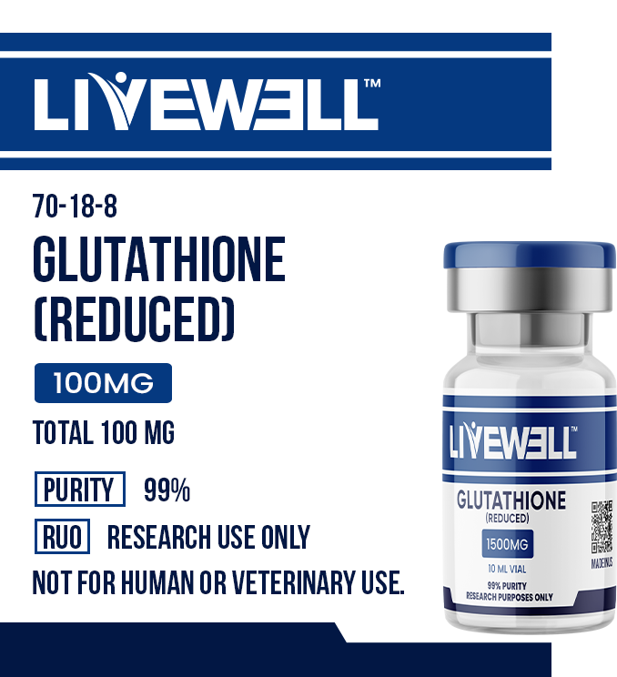 Glutathione 1500mg research vial — LiveWell Peptides