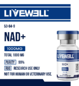 NAD+ 500mg research peptide vial — LiveWell Peptides