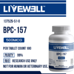 BPC-157 500mcg oral research tablet, Body Protection Compound, 99% purity, research use only — LiveWell Peptides