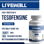 Tesofensine 500mcg research tablet, triple monoamine reuptake inhibitor, 99% purity, research use only — LiveWell Peptides
