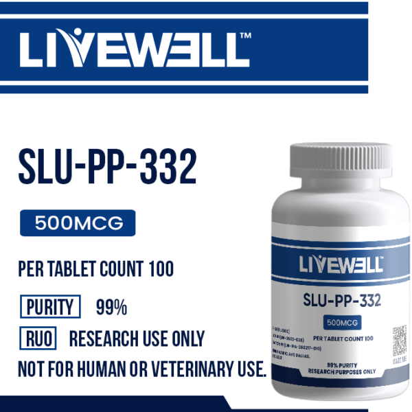 SLU-PP-332 500mcg research tablet, ERRα agonist, 99% purity, research use only — LiveWell Peptides