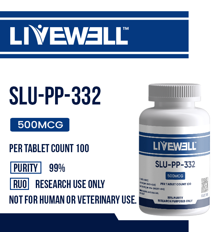 SLU-PP-332 500mcg research tablet, ERRα agonist, 99% purity, research use only — LiveWell Peptides