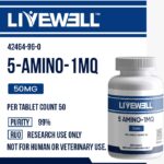 5-Amino-1MQ 50mg research tablets, 50 count bottle — LiveWell Peptides